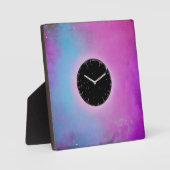 Surreal Black Clock Face Fotoplatte (Vorderseite)