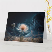 Surreal Blume & Night Sky Karte (Gelbe Blume)