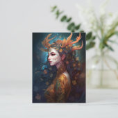 Surreal Boho Goddess Queen Fantasy Art Postkarte (Stehend Vorderseite)