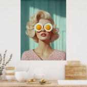 Surreal Breakfast Fashion Portrait Poster (Küche)