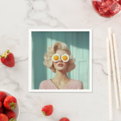 Surreal Breakfast Fashion Portrait Serviette (Beispiel)