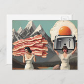 Surreal Breakfast  Feiertagspostkarte (Vorne/Hinten)