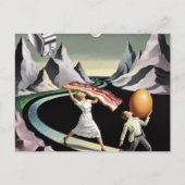 Surreal Breakfast People Postkarte (Vorderseite)