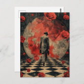 Surreal Business Man Collage Postkarte (Vorne/Hinten)