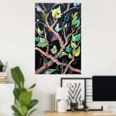 Surreal Butterflies - Botanisches Deko Art Pattern (Heimbüro)