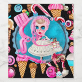 Surreal Candy Alice Weinetikett (Einzelnes Label)