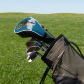 Surreal Cat Hot Air Ballon mit Kaktus & Regenbogen Golf Headcover (In SItu)