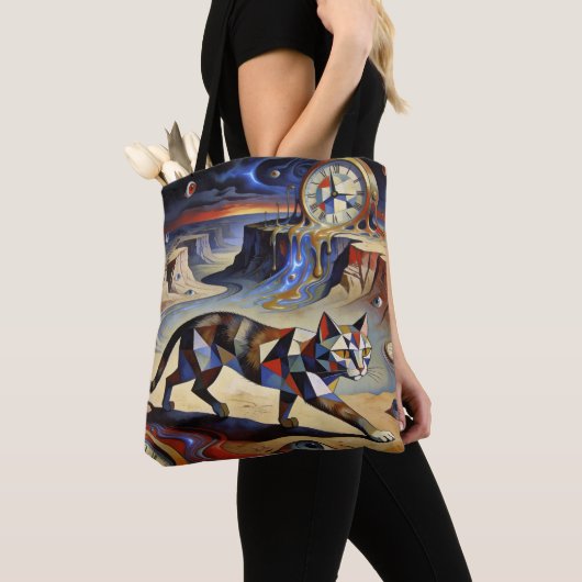 Surreal Cat Melting Clocks Dali Picasso Inspired Tasche (Von Nahem)