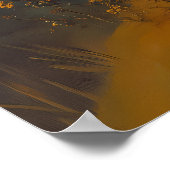 Surreal Cat on Clock mit Schmetterlingen - Surreal Poster (Ecke)