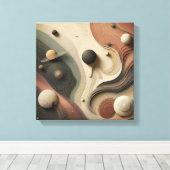 Surreal Celestial Orbit Abstract Design Leinwanddruck (Insitu (Holzboden))
