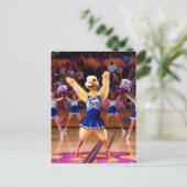 Surreal Cheerleader Duck Postkarte (Stehend Vorderseite)