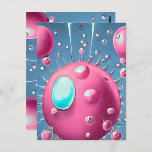 Surreal Cherry Bomb Postkarte (Vorne/Hinten)