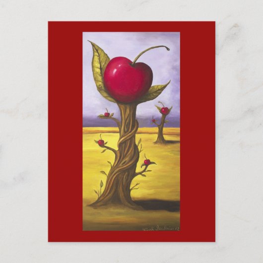 Surreal Cherry Tree Postkarte (Vorderseite)