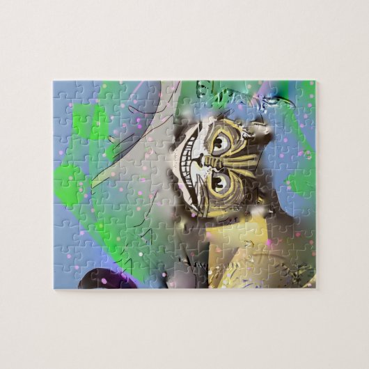 Surreal Cheshire Cat Fading in den Hintergrund Puzzle (Horizontal)