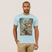 Surreal Christmas Reindeer With Ornaments & Lights T-Shirt (Vorne ganz)