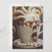 Surreal Coffee Octopus Einladung (Vorderseite)