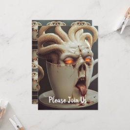 Surreal Coffee Octopus Einladung