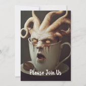 Surreal Coffee Octopus Einladung (Vorderseite)