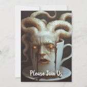 Surreal Coffee Octopus Einladung (Vorderseite)