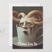 Surreal Coffee Octopus Einladung (Vorderseite)