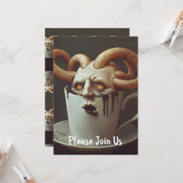 Surreal Coffee Octopus Einladung