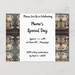 Surreal Coffee Octopus Postkarte