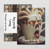 Surreal Coffee Octopus Postkarte (Vorne/Hinten)