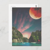Surreal Collage schöne Landschaft Postkarte (Vorne/Hinten)