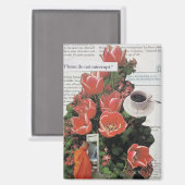 Surreal Collage Wall Art Abstract Modern Decor Magnet (Vorderseite/Rückseite)