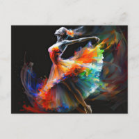 Surreal Color Blast Dance Ballerina