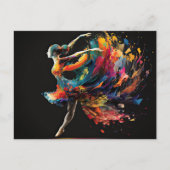Surreal Color Splash Ballerina Postkarte (Vorderseite)