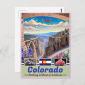 Surreal Colorado Essence: Staat Emblem Keepake Postkarte (Vorne/Hinten)