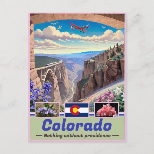 Surreal Colorado Essence: Staat Emblem Keepake Postkarte (Vorderseite)