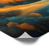 Surreal Cosmic Cloudscape - Dreamy Intergalactic Poster (Ecke)