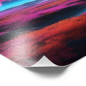 Surreal Cosmic Landscape Fantasy Astronaut Fotodruck (Ecke)