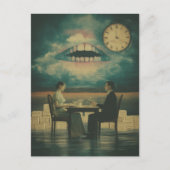 Surreal Couple auf einem Date mit Mouth in Sky Postkarte (Vorderseite)