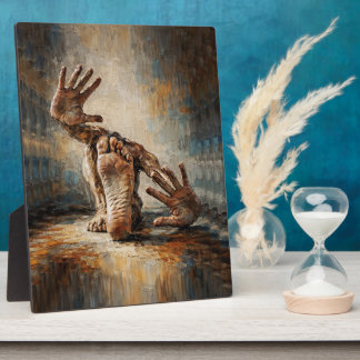 Surreal Crawling Hands and Feet Expressive Fotoplatte