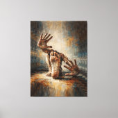 Surreal Crawling Hands and Feet Expressive Leinwanddruck (Vorderseite)