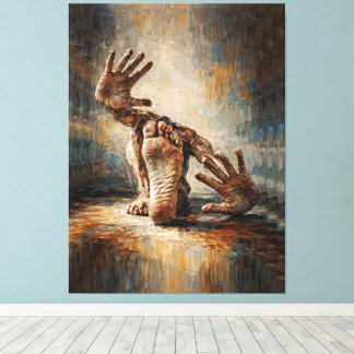 Surreal Crawling Hands and Feet Expressive  Leinwanddruck