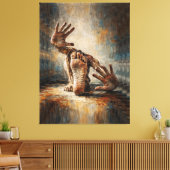 Surreal Crawling Hands and Feet Expressive  Leinwanddruck (Insitu (Wohnzimmer))