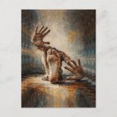 Surreal Crawling Hands and Feet Expressive  Postkarte (Vorderseite)