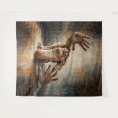 Surreal Crawling Hands and Feet Expressive  Wandteppich (Vorderseite (Horizontal))