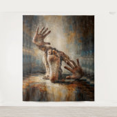 Surreal Crawling Hands and Feet Expressive  Wandteppich (Vorderseite)