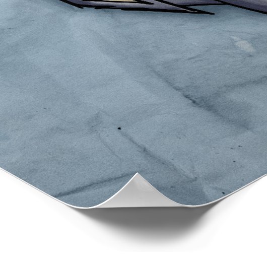 Surreal Cubist ein Portrait Poster (Ecke)