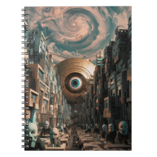Surreal Cyberpunk City Notizblock
