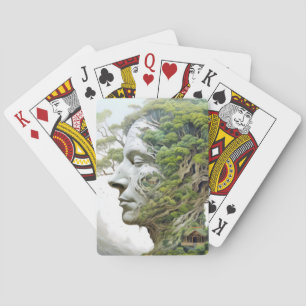 Surreal der Natur Mystische ätherische Fantasiewel Spielkarten