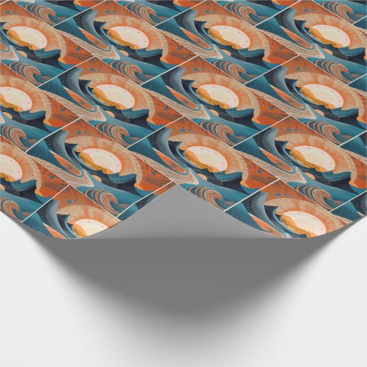 Surreal Desert Sunset Abstract Geschenkpapier (Ecke)