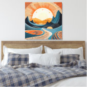 Surreal Desert Sunset Abstract Leinwanddruck (Insitu (Schlafzimmer))