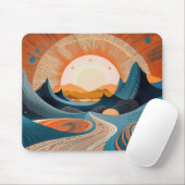 Surreal Desert Sunset Abstract Mousepad (Mit Mouse)