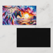 Surreal Dreamcatcher and Horse in der Wüste Visitenkarte (Vorne/Hinten)